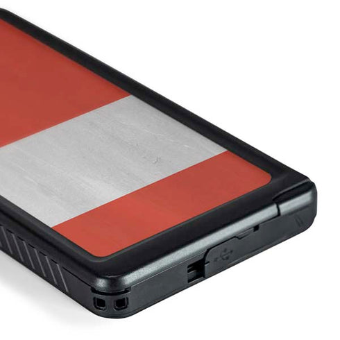 Peru Flag Distressed Galaxy S24 Ultra Waterproof Case